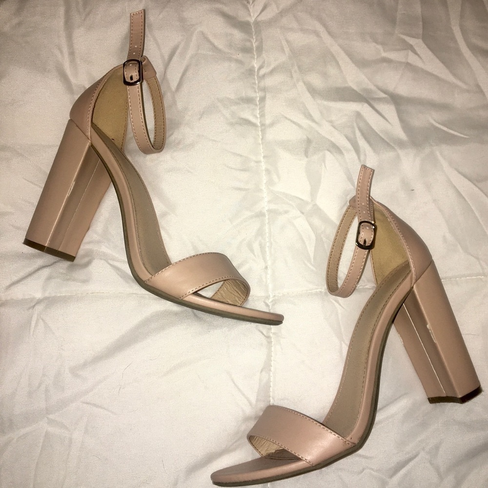 brash nude heels